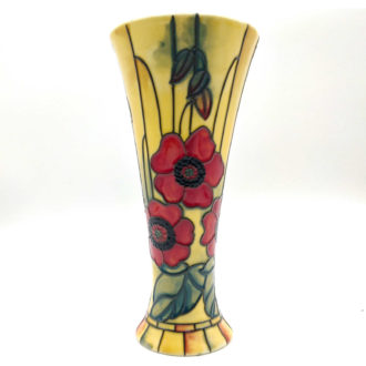 8inch Red Poppy Vase