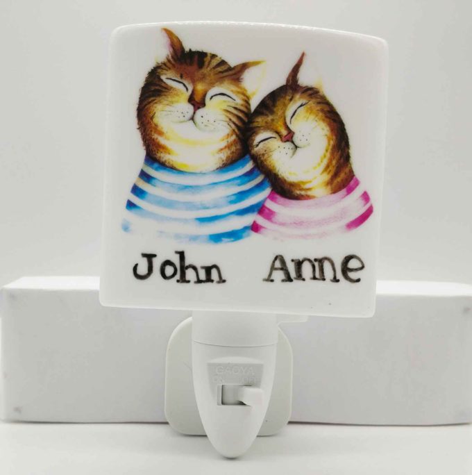 personalised cat night light