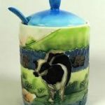 Old Tupton Ware Farmyard container with spoon