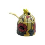 Photo of Old Tupton Ware honey pot with Poppy flowers