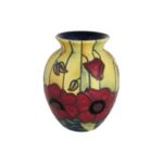 image of Old Tupton Ware large Vase with Poppy flowers