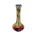 Old Tupton Ware small Vase with Poppy flowers