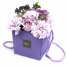 flower soap bouquet of lavender, pink flowers