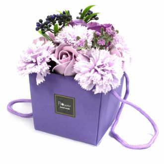 Flower Soap Bouquet – Lavender shades gift box